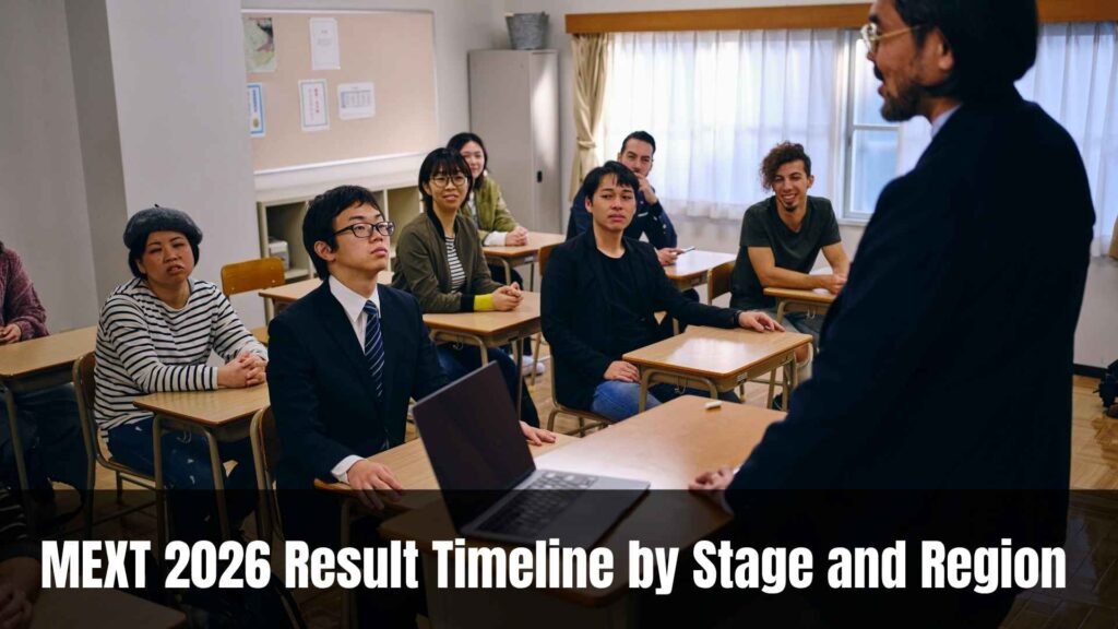 MEXT 2026 Result Timeline by Stage and Region
