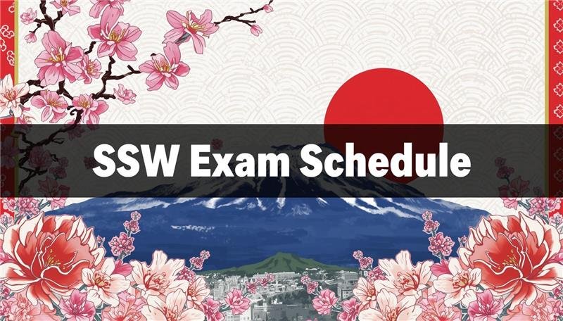 SSW Exam Schedule