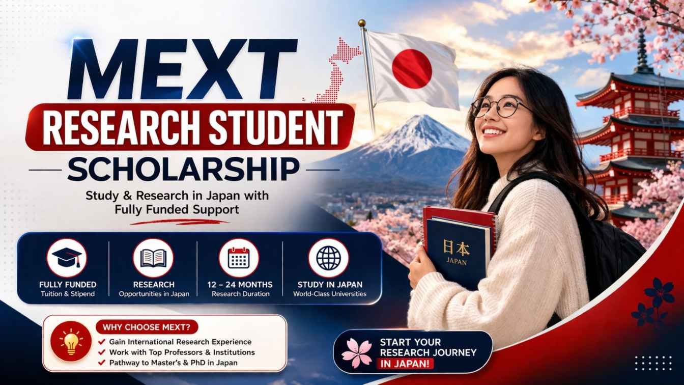 MEXT Research Student Scholarship: Study Abroad in Japan