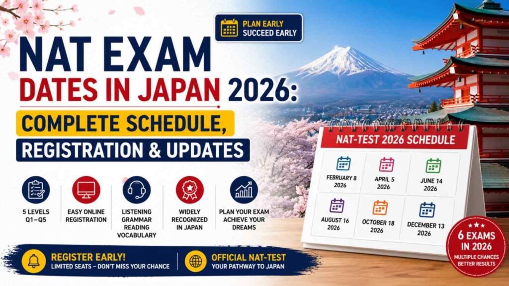 NAT Exam Dates in Japan 2026